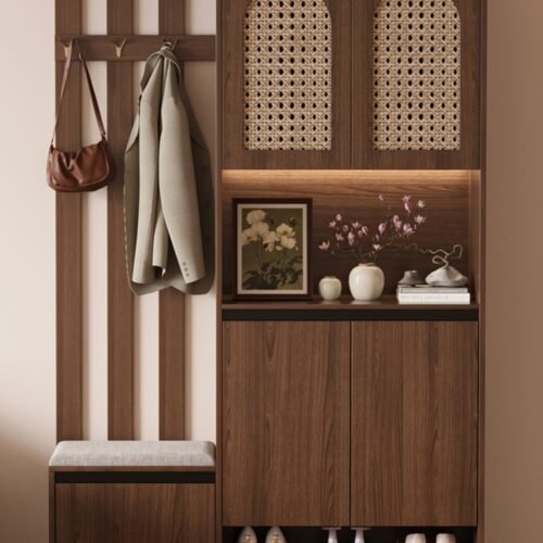 product5 Entrance Hall Cabinet 路 Vine Weaving Left Hanging Clothing Narrow Edition (T803)